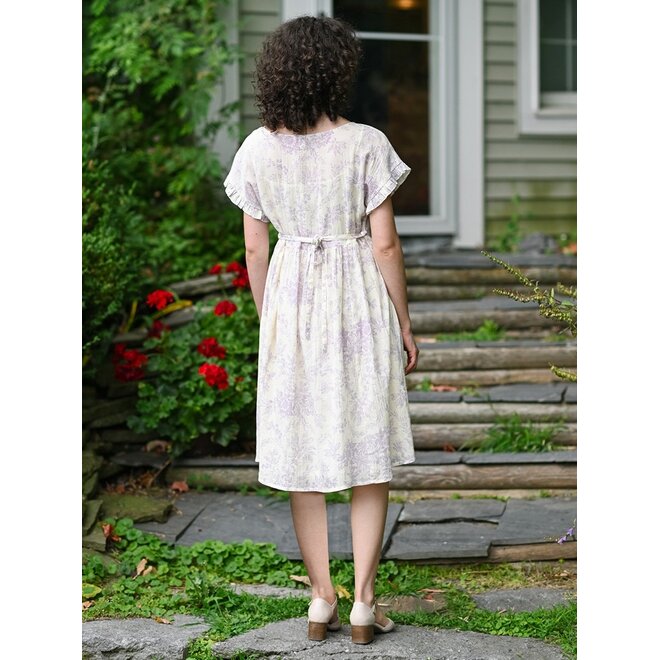 Felicity Ecru Amethyst Dress