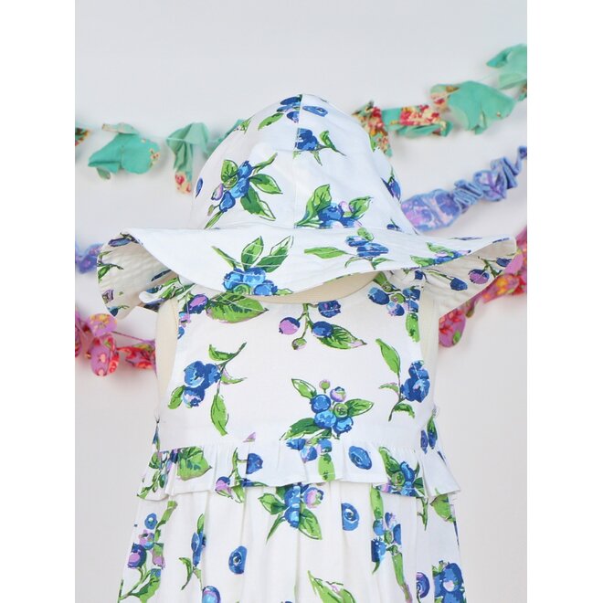 Blueberry Blue White Baby Sunhat (One Size)