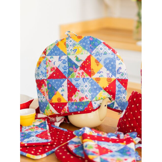 Primary Patchwork Tea Cozy