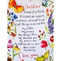 Sister Garden Poem Tea Towel