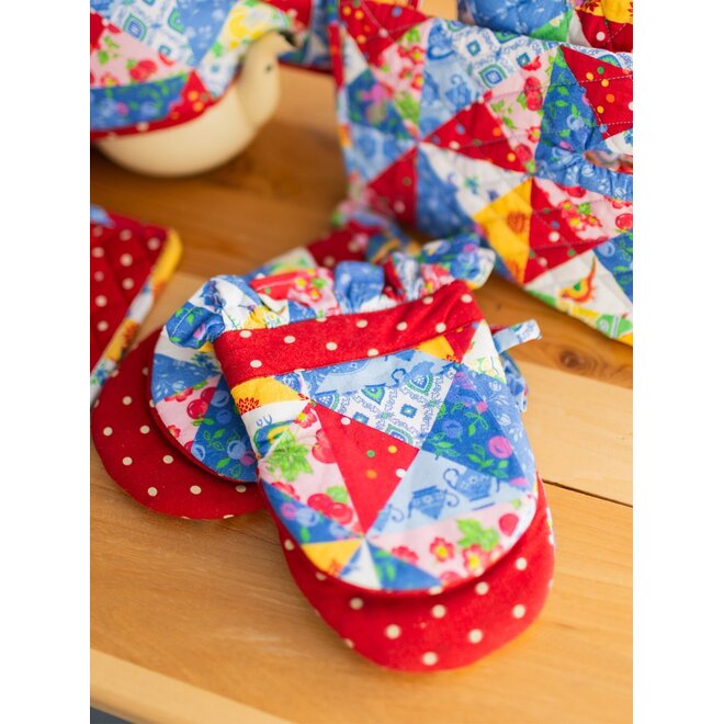 Primary Patchwork Mini Mitts