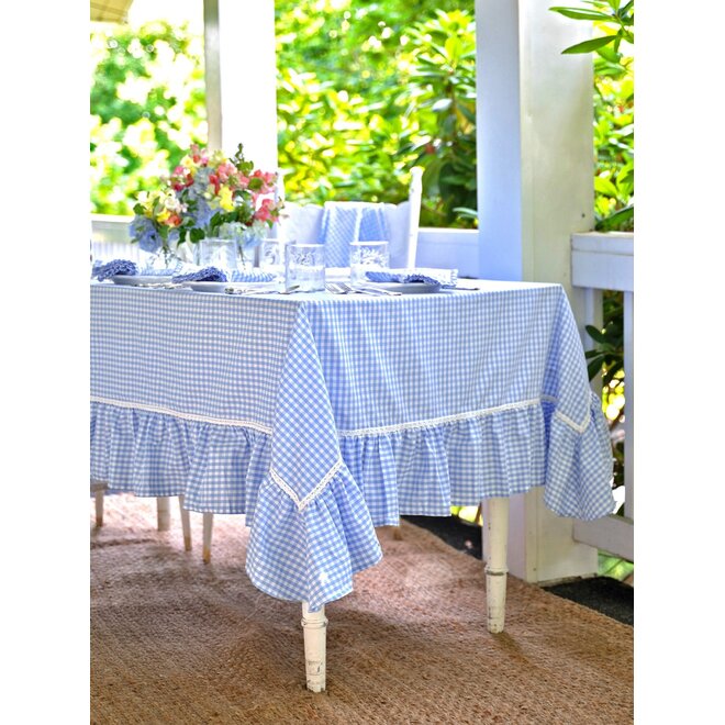 Blue Cottage Gingham 60" x 90" Tablecloth