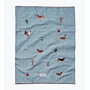 Country Farm Gingham Embroidered Tea Towel