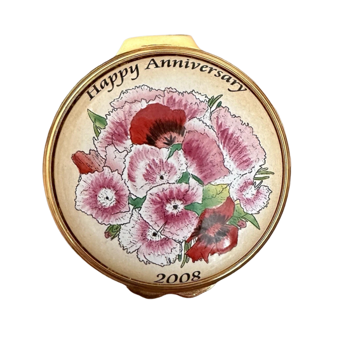 Happy Anniversary 2008 Enamel Trinket Box