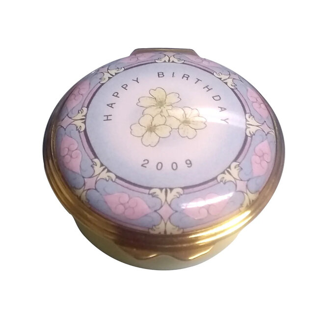 Happy Birthday 2009 Enamel Trinket Box
