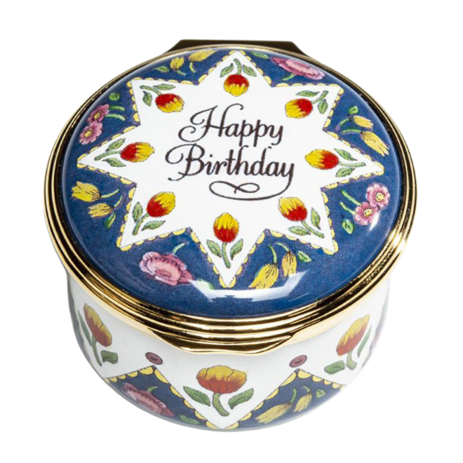 Happy Birthday Enamel Trinket Box