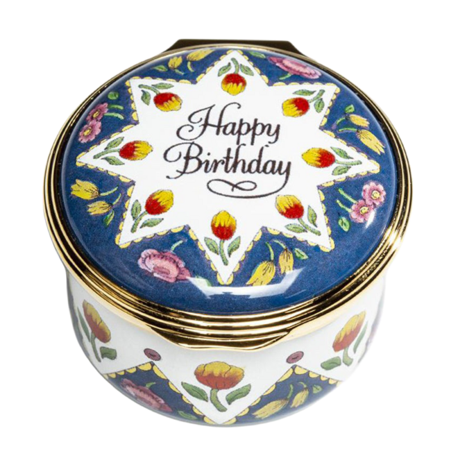 Happy Birthday Enamel Trinket Box