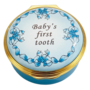 Baby's First Tooth Blue Enamel Trinket Box
