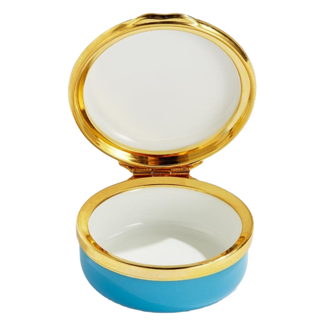 Baby's First Tooth Blue Enamel Trinket Box