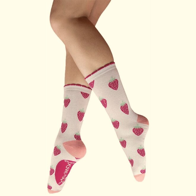 Succulent Strawberries in Cream Women's Ankle Socks