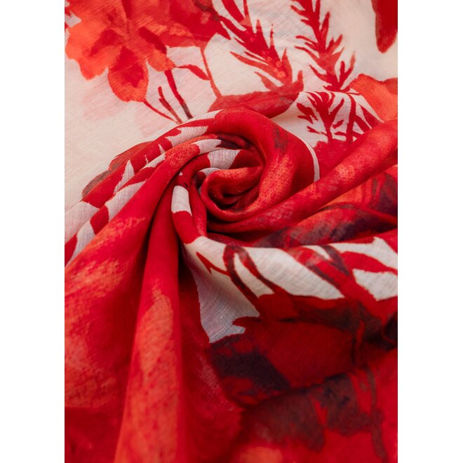 Rouge Blooms Scarf