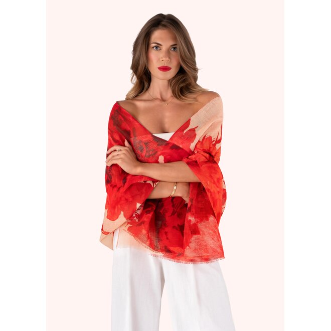 Rouge Blooms Scarf