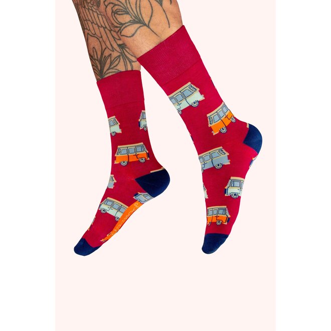 Vintage Van Fuchsia Men's Socks