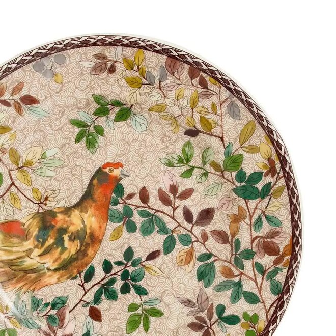 Woodland Accents Salad Plate (Red Grouse)