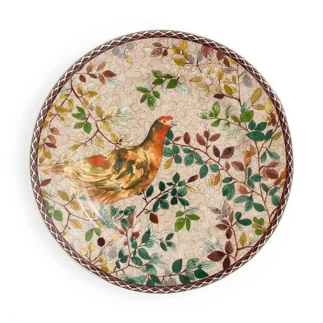 Woodland Accents Salad Plate (Red Grouse)