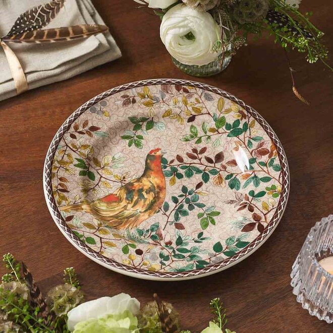 Woodland Accents Salad Plate (Red Grouse)