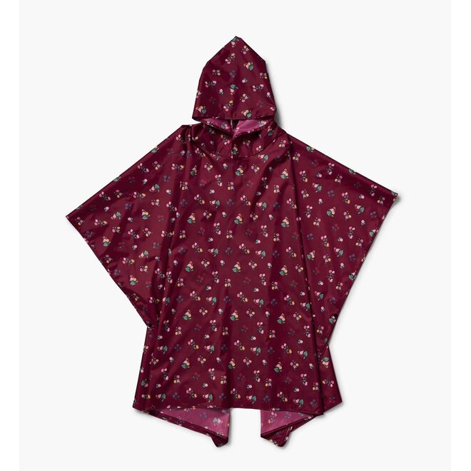 Ditsy Dahlia Packable Rain Poncho