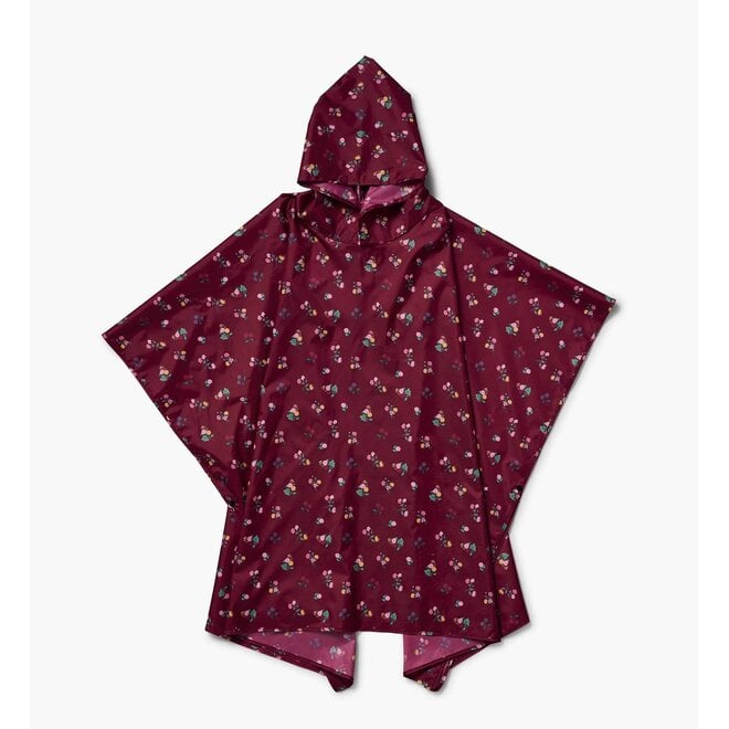 Ditsy Dahlia Packable Rain Poncho