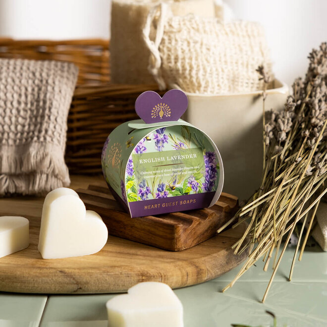 English Lavender Heart Guest Soaps