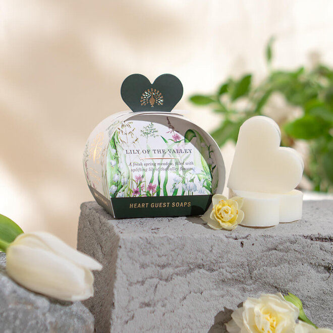 Lily of the Valley Heart Guest Bar Soaps