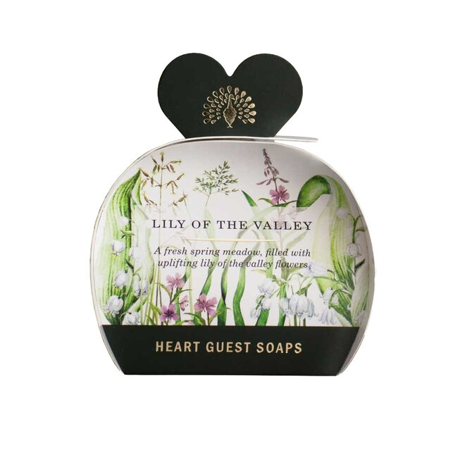 English Soap Co. Lily of the Valley Heart Guest Bar Soaps
