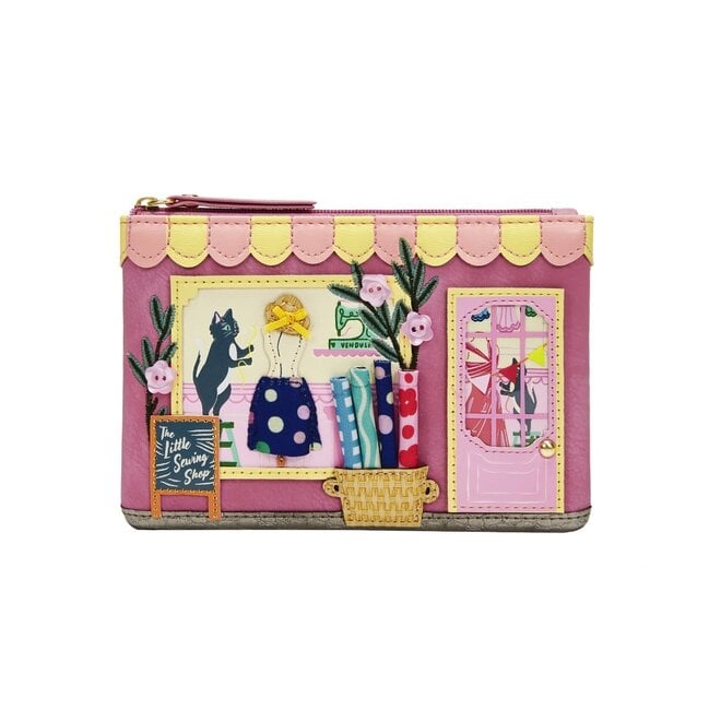 Sewing Shop Raspberry Edition Zipper Coin Purse