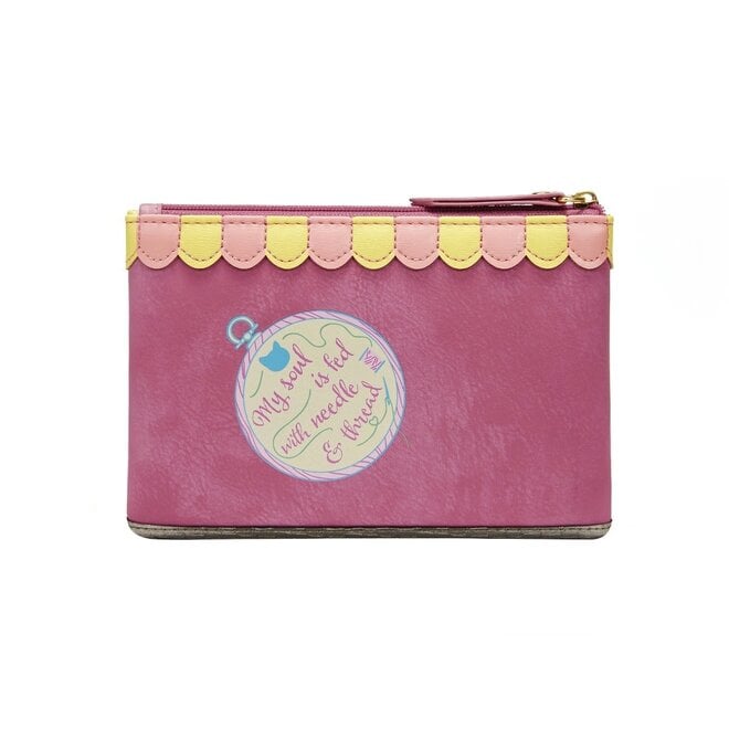 Sewing Shop Raspberry Edition Zipper Coin Purse