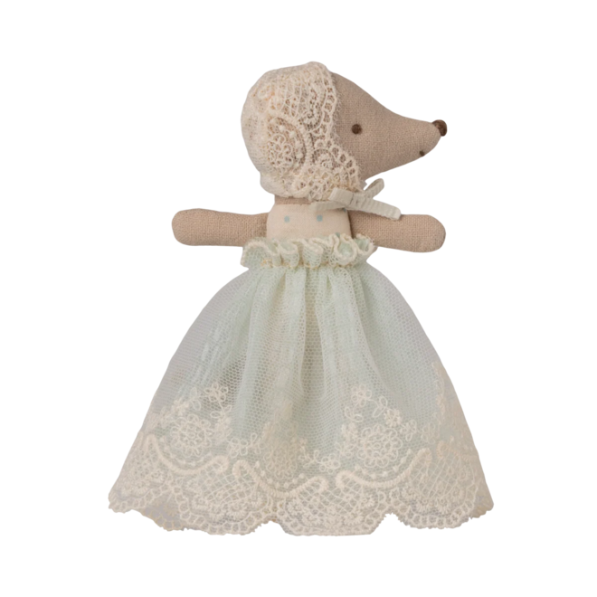 Baby Mouse in Gown - Mint