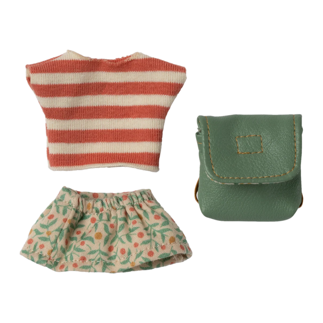 Clothes & Bag, Big Sister Mouse - Green