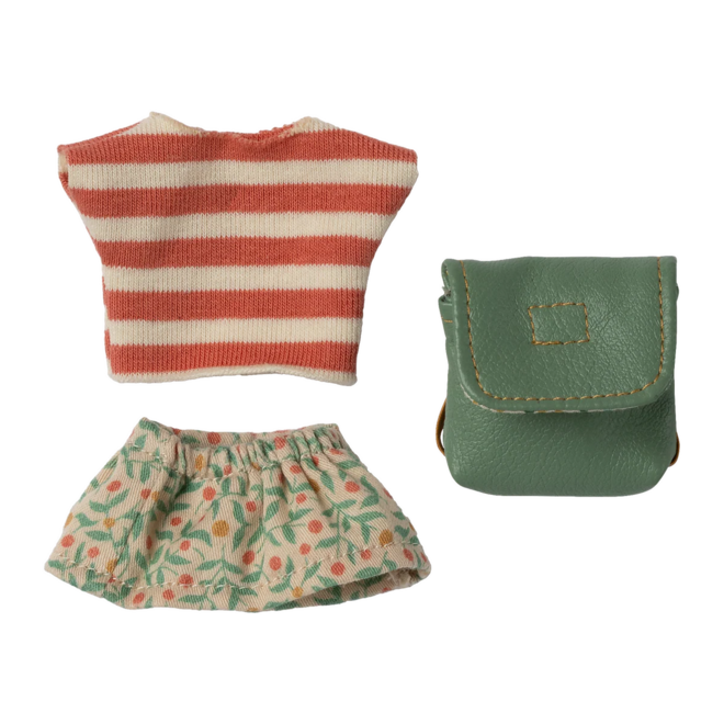 Clothes & Bag, Big Sister Mouse - Green