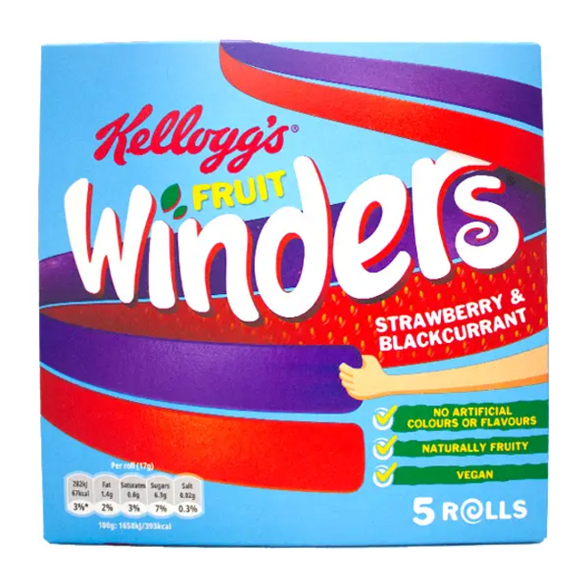 Kellogg's Fruit Winders Double Strawberry & Blackcurrant Rolls