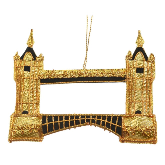 St. Nicolas Gold Tower Bridge Ornament