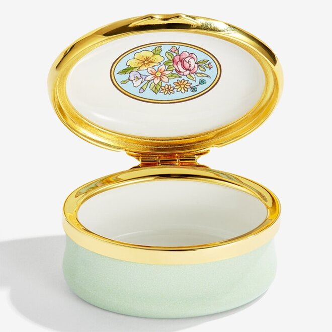 Wonderful Daughter Green Enamel Trinket Box
