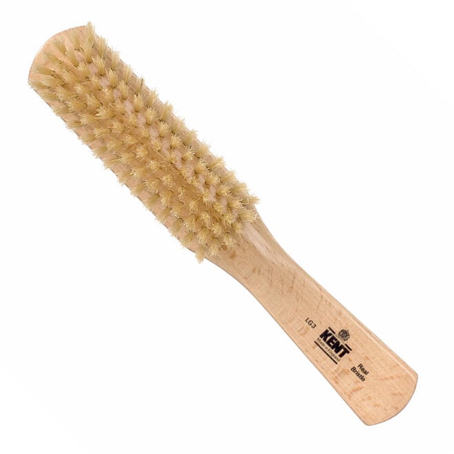 Kent LG3 Ladies Finest Beechwood Pure White Bristle Narrow Brush