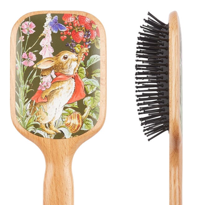 PR03 Peter Rabbit Flopsy Fine Quill Beechwood Paddle Brush