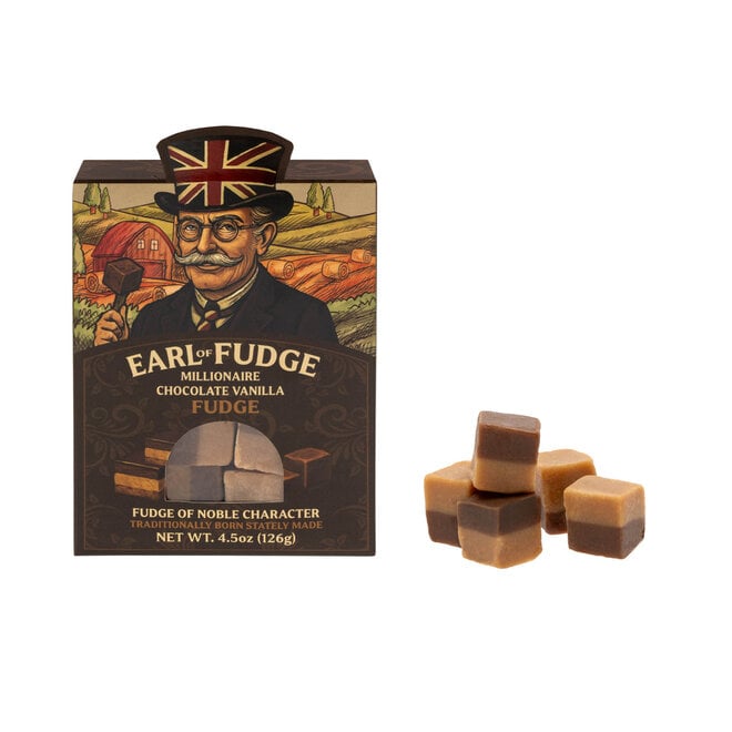 Sweet Snob Earl of Fudge Millionaire Chocolate Vanilla Fudge 126g