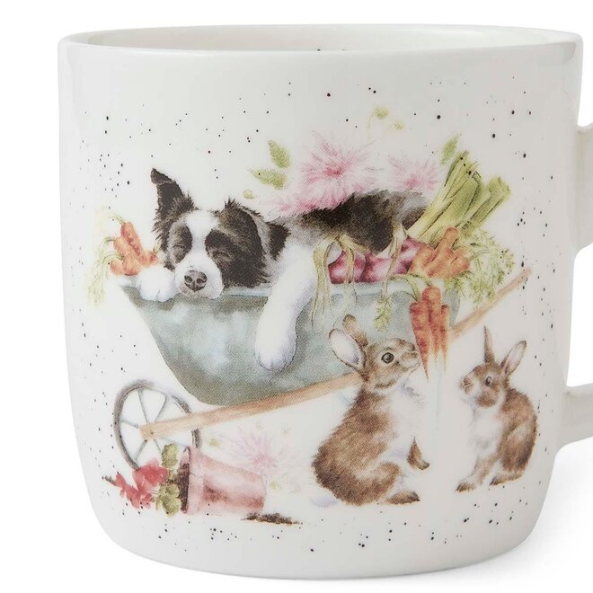 'Sleeping on the Job' Dog Small Mug