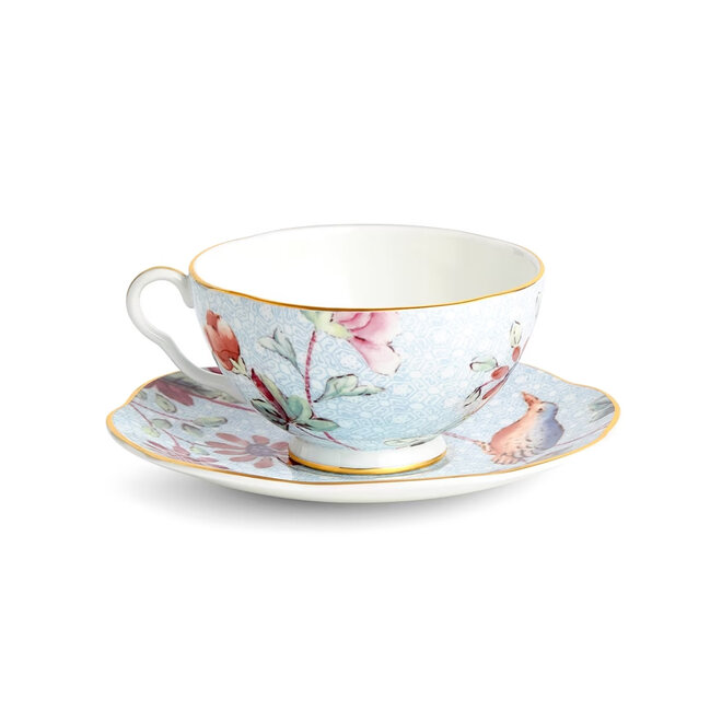 Cuckoo Blue Teacup & Saucer