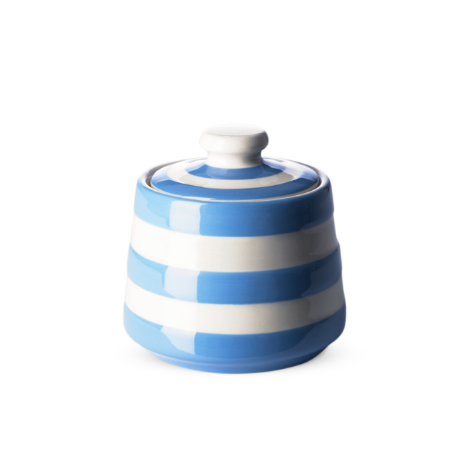 Blue Cornishware Covered Sugar Bowl