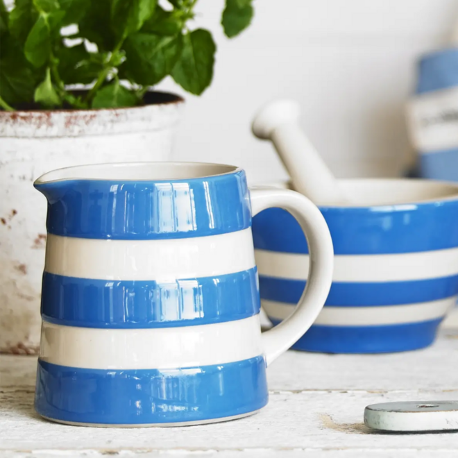 Blue Cornishware Small Dreadnought Jug