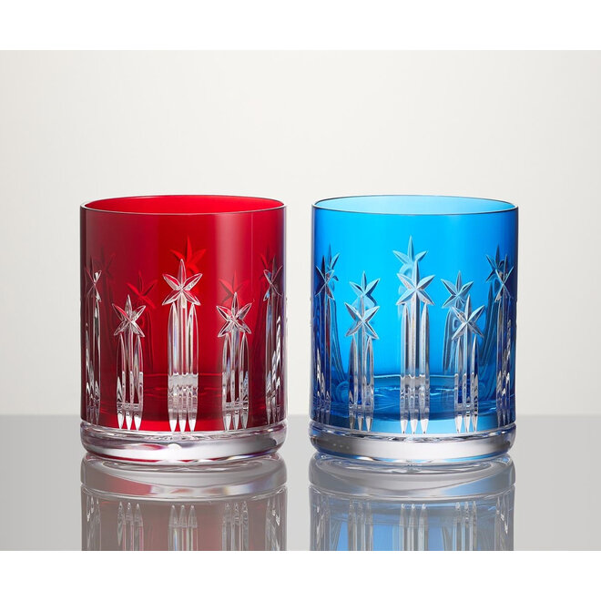 US250 Red & Blue Double Old Fashioned Pair