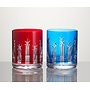 US250 Red & Blue Double Old Fashioned Pair