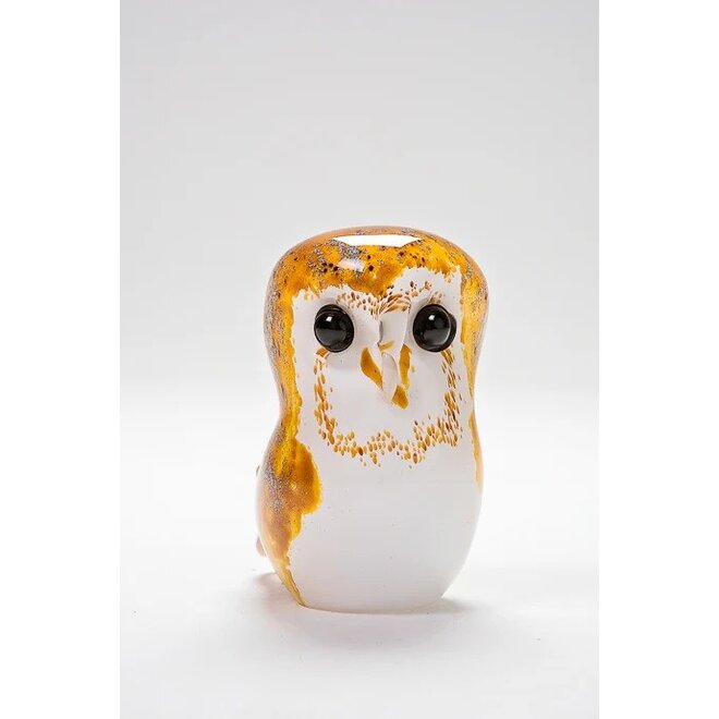Small Glass Barn Owl Figurine