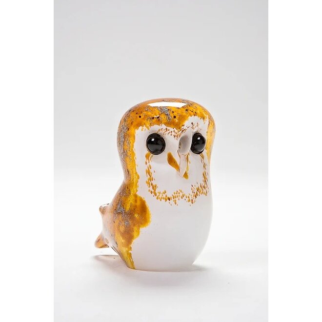 Small Glass Barn Owl Figurine