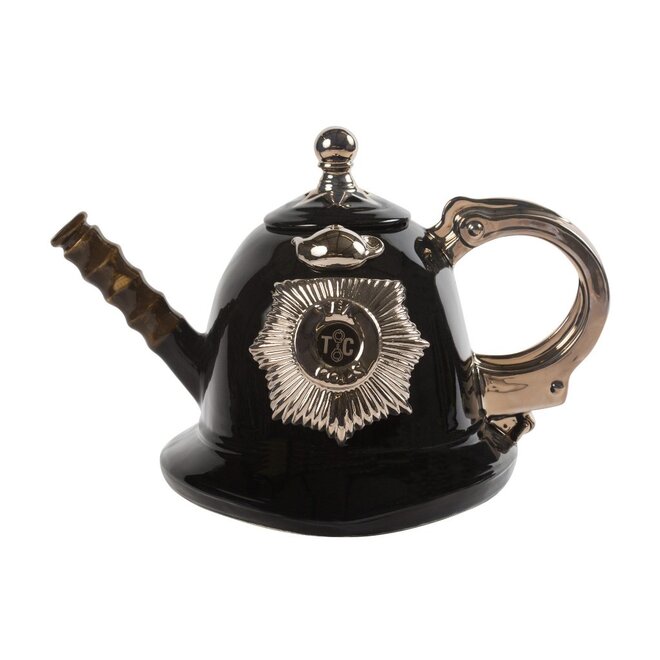 Police Helmet Large Teapot