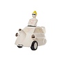 Cream Bubble Car Medium Teapot
