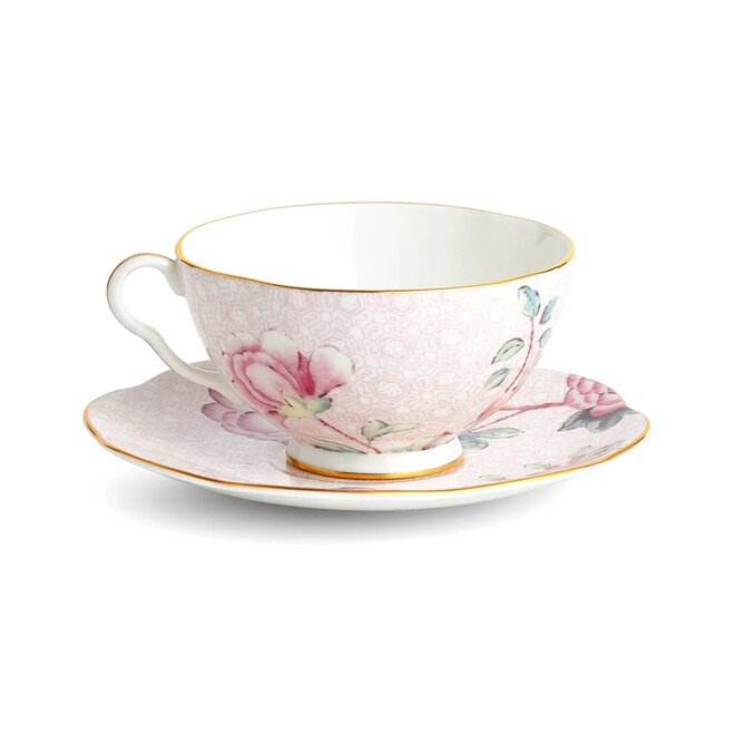 Cuckoo Pink Teacup & Saucer