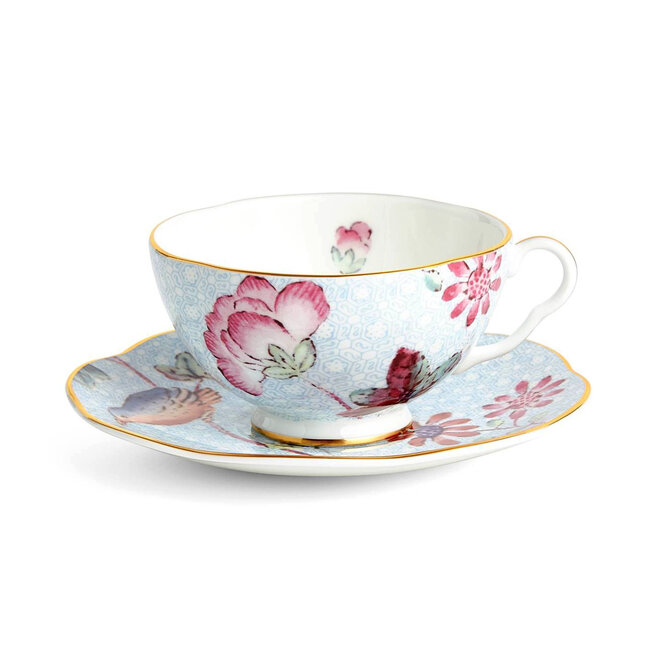 Cuckoo Blue Teacup & Saucer