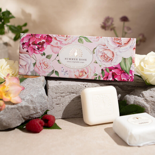 Heritage Summer Rose Bar Soap Set