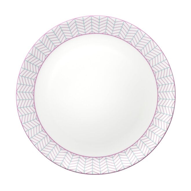 Ebb Tea Plate in Pink & Turquoise